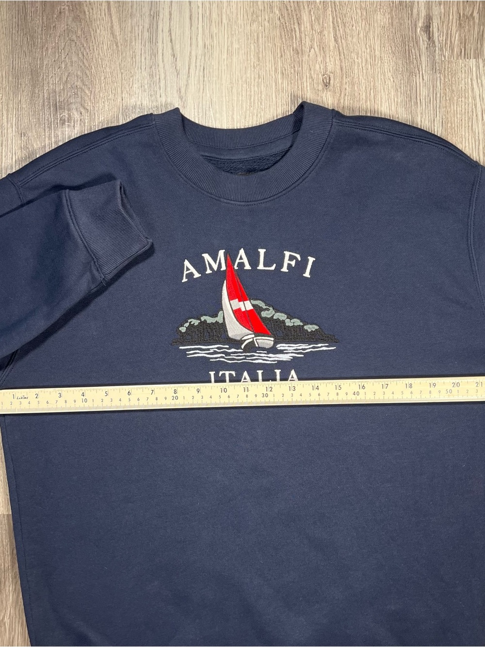 Hollister Amalfi Italia Men’s Sweatshirt Pullover Fleece M Relaxed Fit Blue - Picture 7 of 8